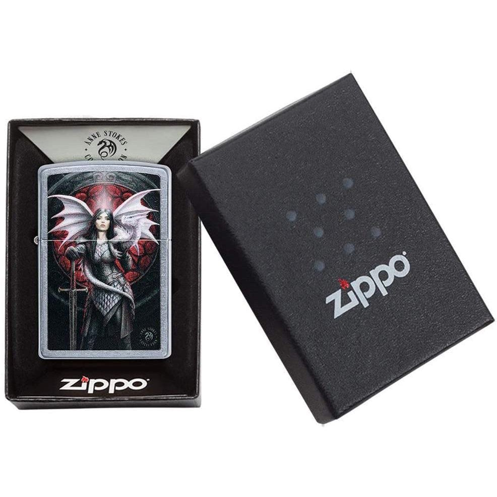 Valour Dragon Warrior Zippo Lighter by Anne Stokes