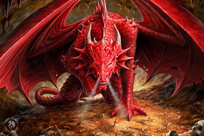Anne Stokes Dragons Lair 40cm x 30cm 3D Lenticular Print