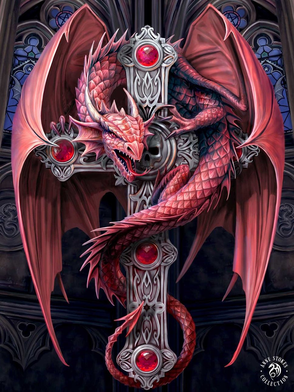 Anne Stokes Gothic Guardian 40cm x 30cm 3D Lenticular Print