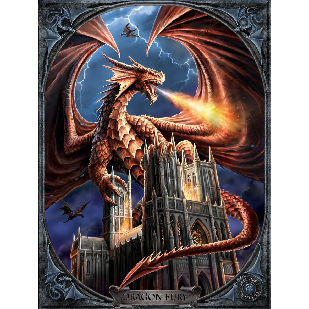 Anne Stokes Dragons Fury 40cm x 30cm 3D Lenticular Print