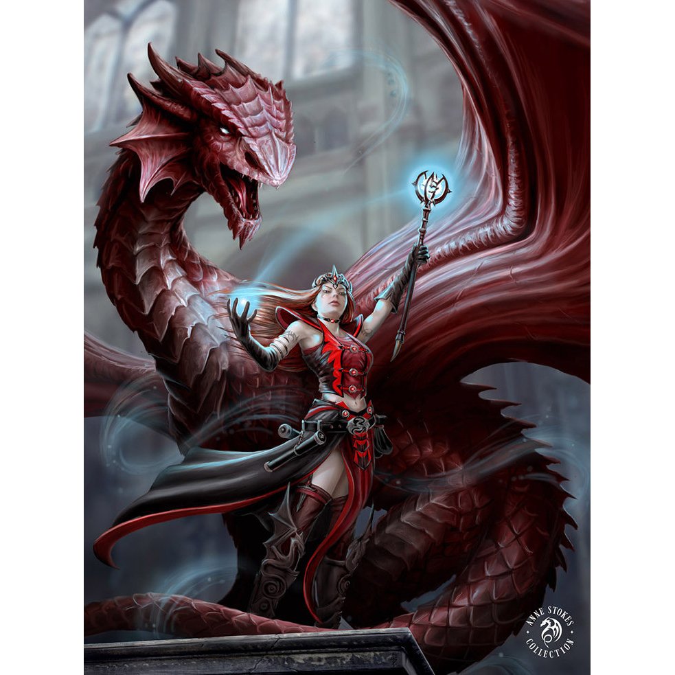 Anne Stokes Scarlet Mage 40cm x 30cm 3D Lenticular Print