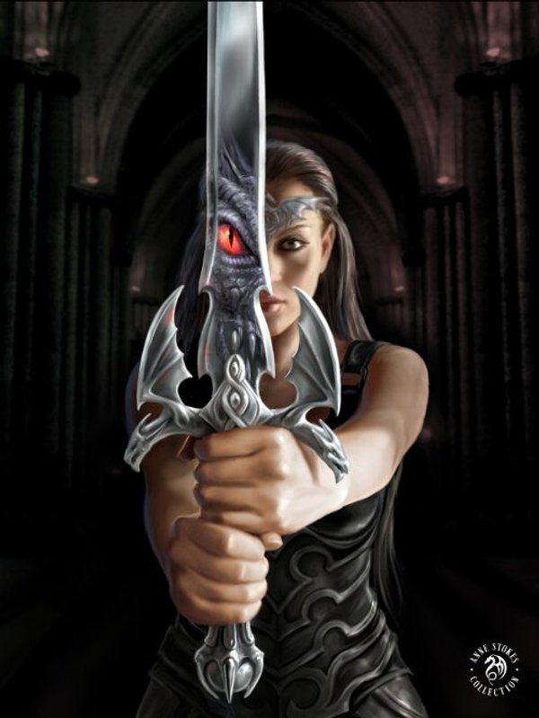Anne Stokes Dragon Reflection 40cm x 30cm 3D Lenticular Print