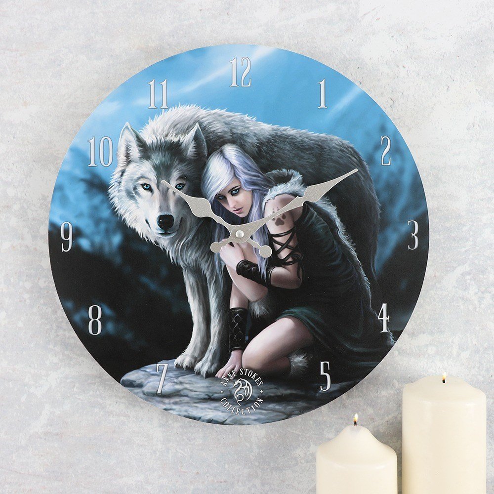 Protector Wall Clock by Anne Stokes