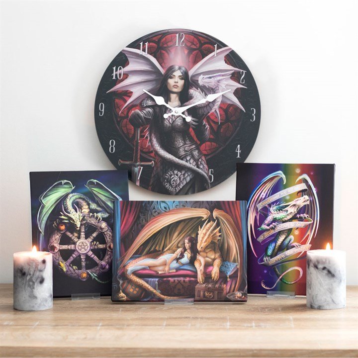 Wheel of the Year Dragon Canvas Plaque by Anne Stokes