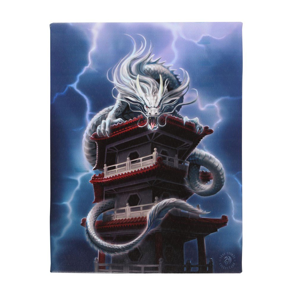 The Tower Dragon Canvas Plaque by Anne Stokes