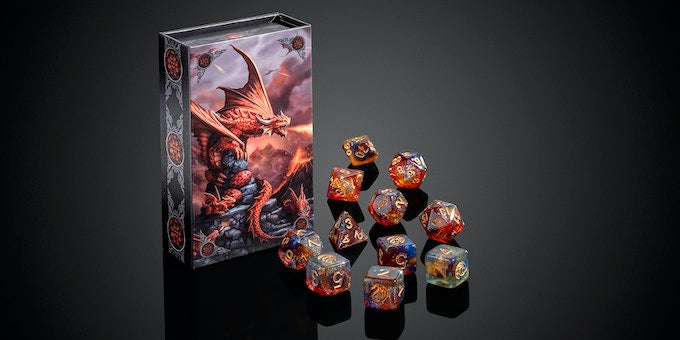 Fire Dragon Dice Set - Anne Stokes