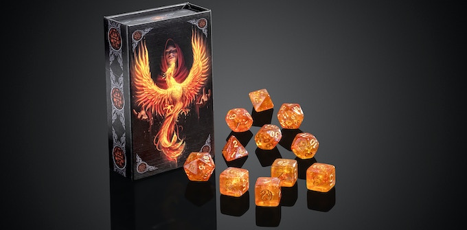 Phoenix Rising Dice Set - Anne Stokes