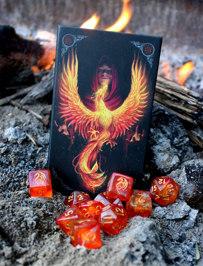 Phoenix Rising Dice Set - Anne Stokes