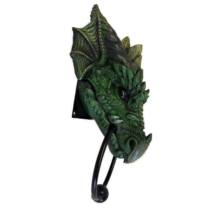 Kryst Gothic Green Dragon Door Knocker