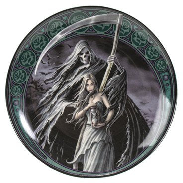 Dance with Death Dessert Plates Set of 4 By Anne Stokes
