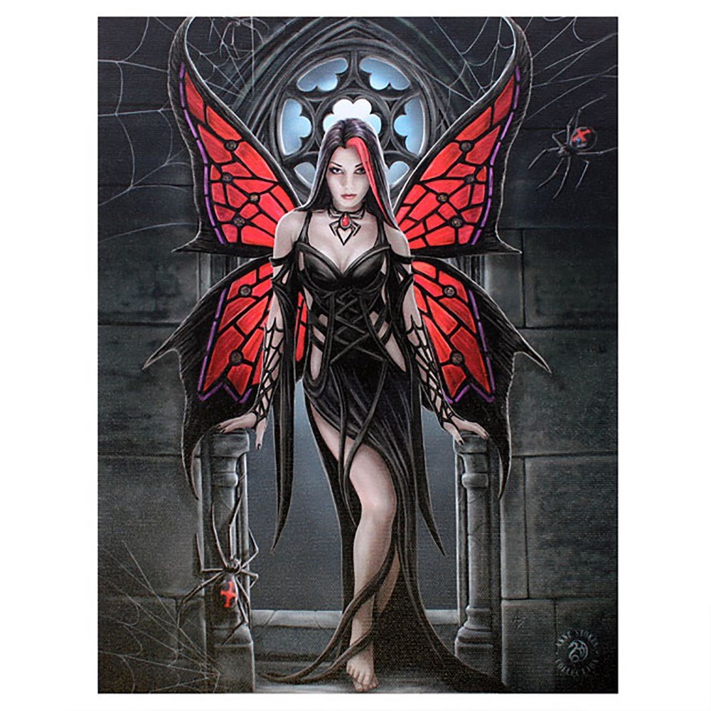 Aracnafaria Fairy Canvas Plaque by Anne Stokes
