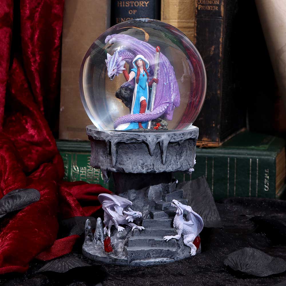 Dragon Mage Snow Globe by Anne Stokes