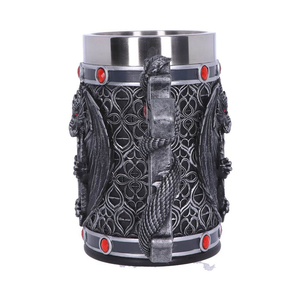 Silver Dragon Obsidian Tankard
