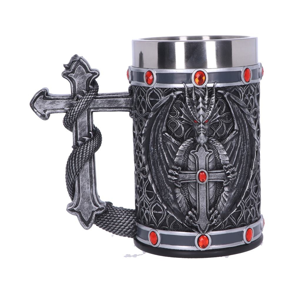 Silver Dragon Obsidian Tankard