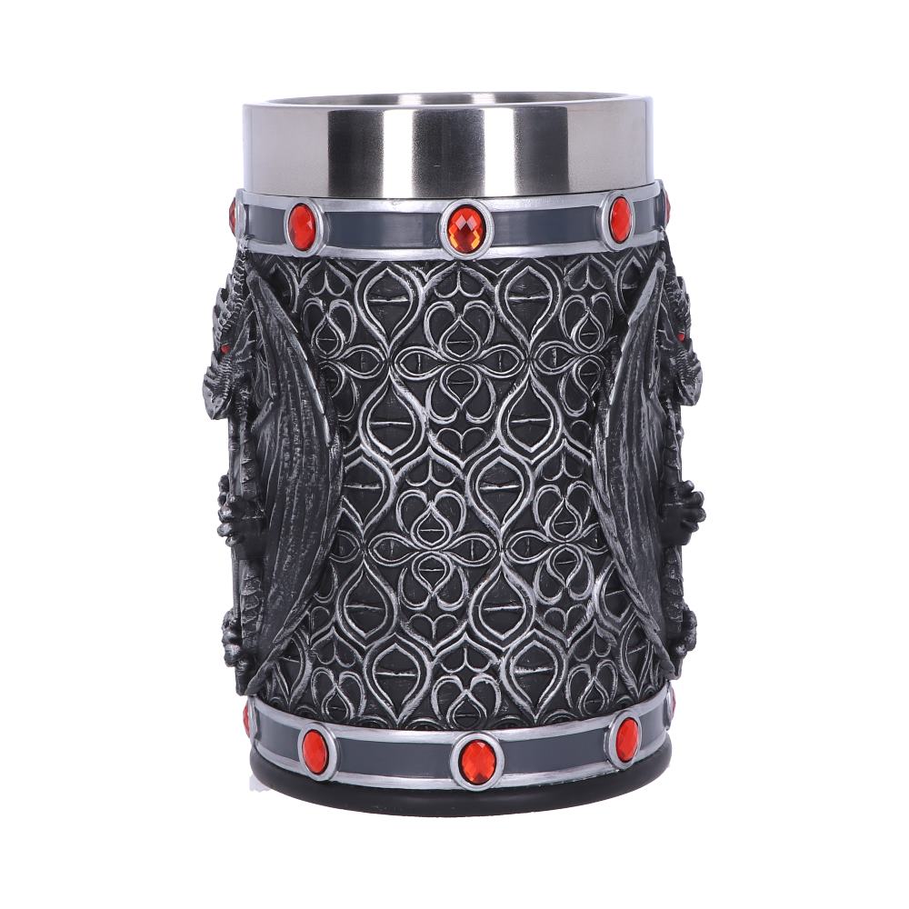 Silver Dragon Obsidian Tankard