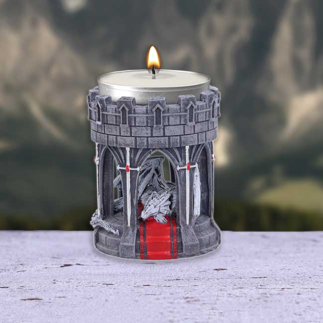 Anne Stokes Valour Dragon Tea Light Holder
