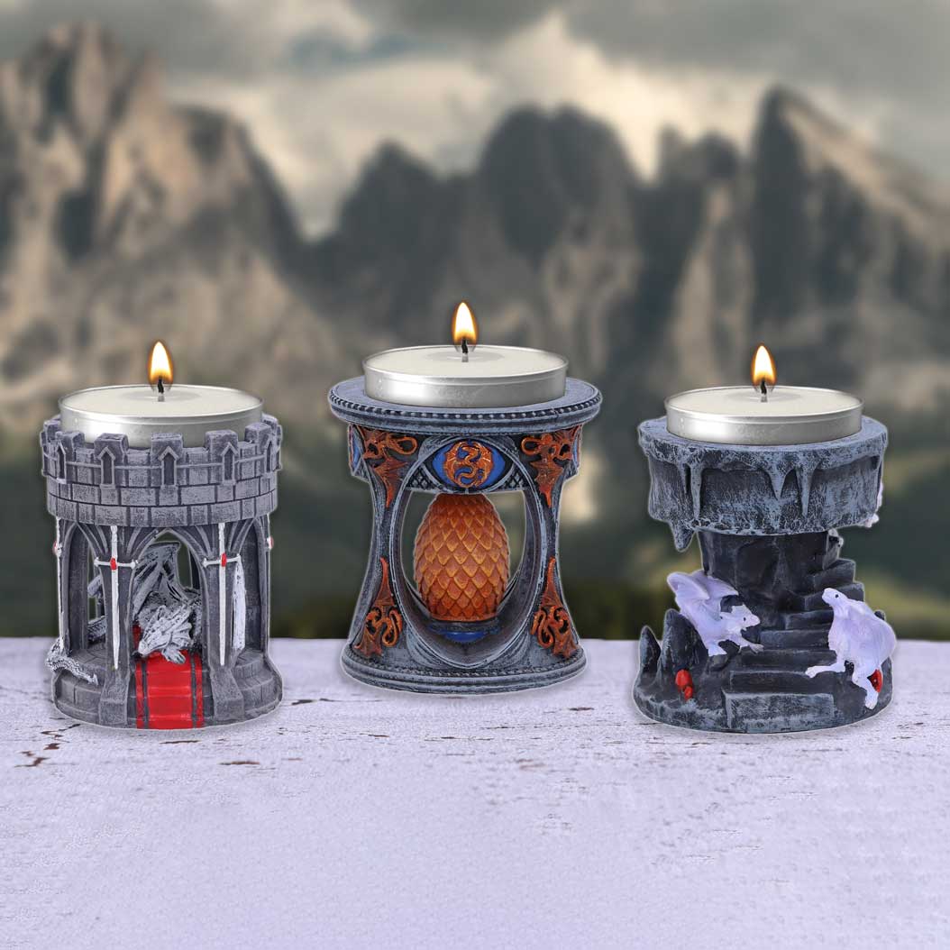 Anne Stokes Valour Dragon Tea Light Holder