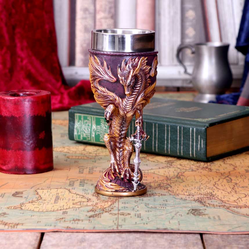 Flame Blade Dragon Goblet by Ruth Thompson