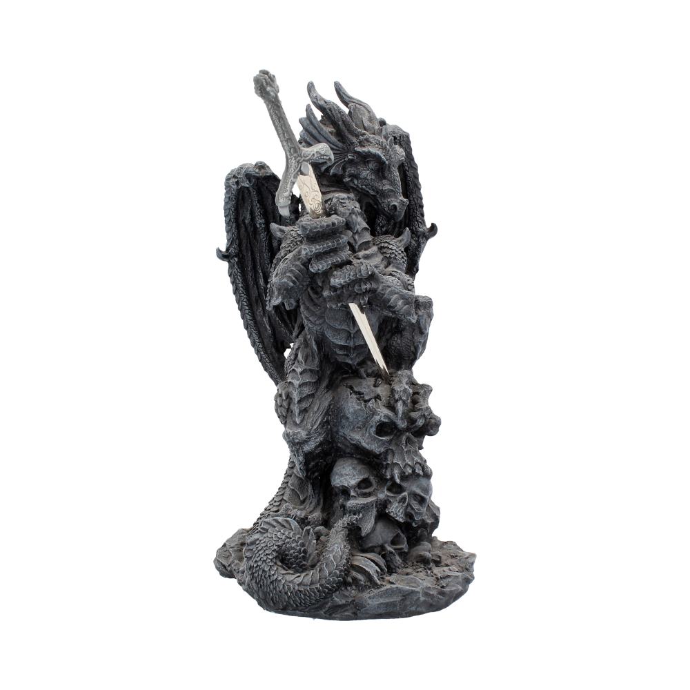 Slayer Obsidian Dragon Holding Sword Letter Opener 32cm