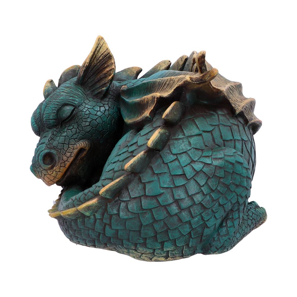 Dozing Dragon Sleeping Green Dragon Ornament 23cm