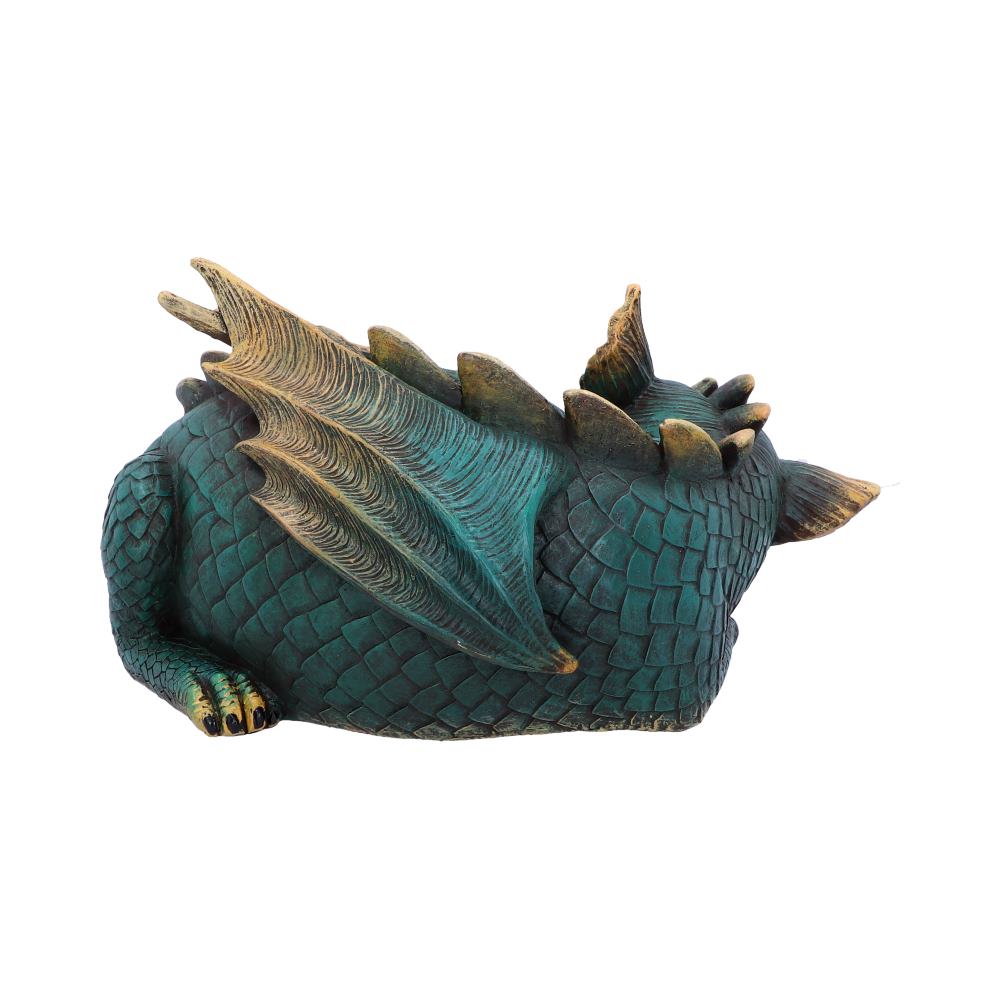 Dozing Dragon Sleeping Green Dragon Ornament 23cm