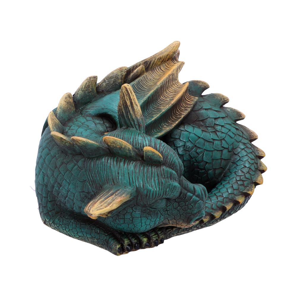 Dozing Dragon Sleeping Green Dragon Ornament 23cm