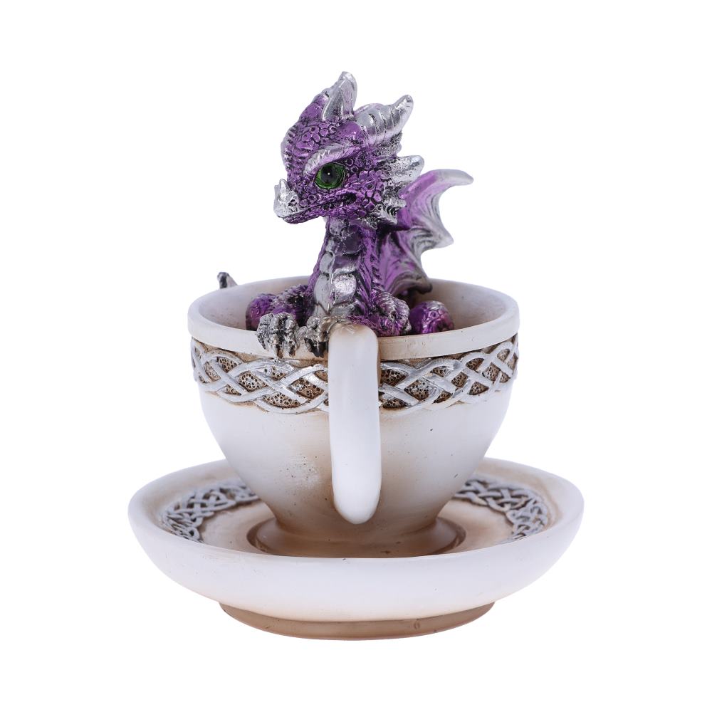 Purple Dracuccino Dragon Teacup Figurine 11cm