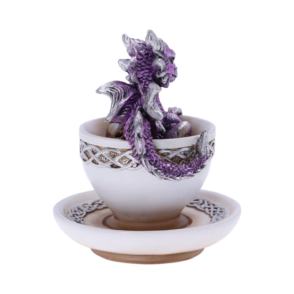 Purple Dracuccino Dragon Teacup Figurine 11cm