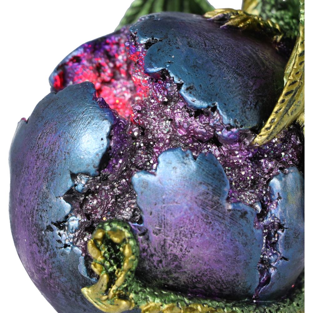 Crevice Keeper Green Dragon Purple Geode Figurine 10cm
