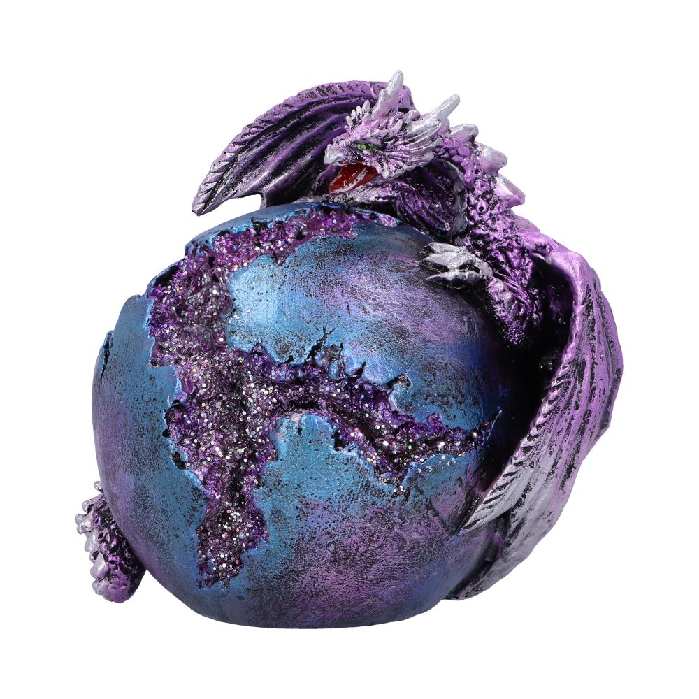 Crevice Keeper Purple Dragon Purple Geode Figurine 10cm