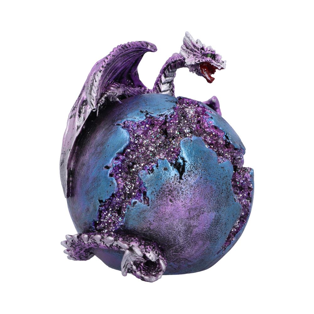 Crevice Keeper Purple Dragon Purple Geode Figurine 10cm