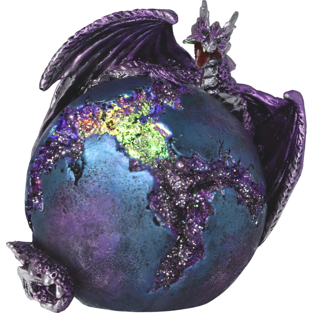 Crevice Keeper Purple Dragon Purple Geode Figurine 10cm