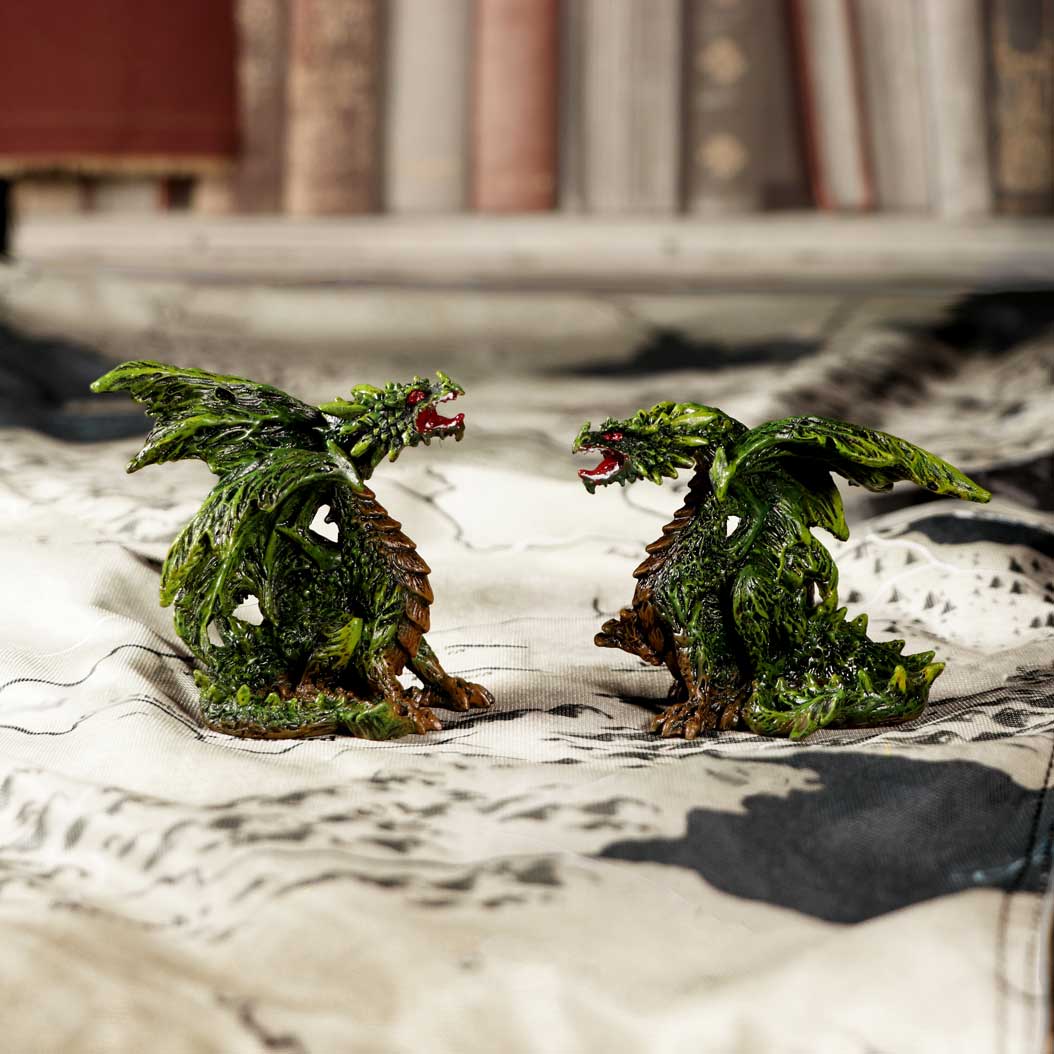 Forest Fledglings Green Woodland Dragon Figurines