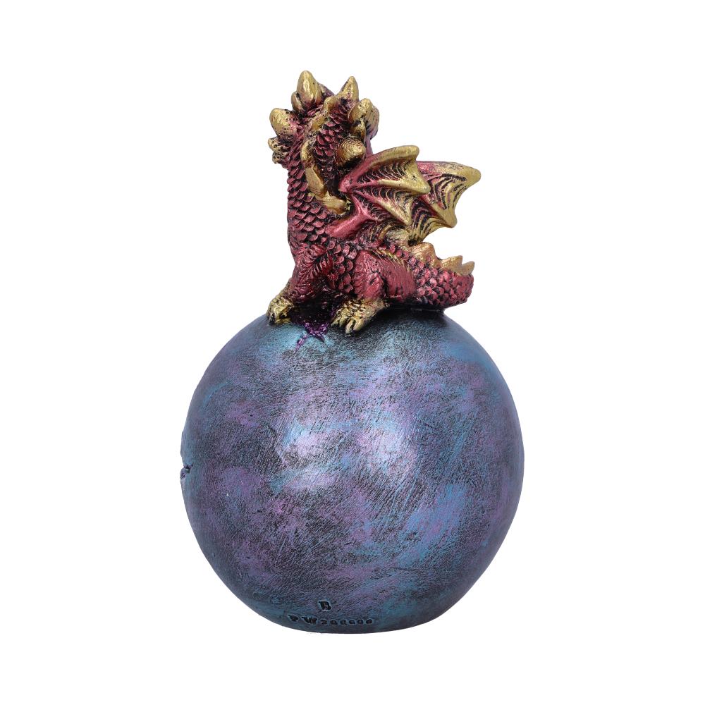 Geode Guard Red Dragon Sphere Crystal Figurine