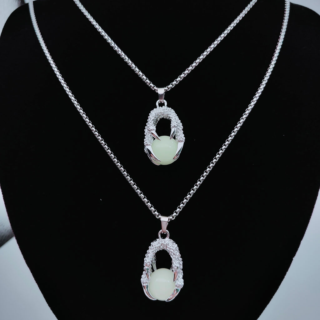 Glow in the Dark Dragon Claw Pendant and necklace