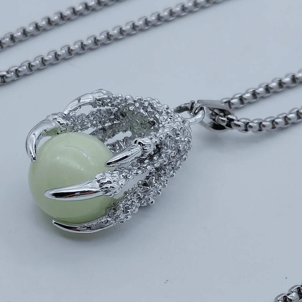 Glow in the Dark Dragon Claw Pendant and necklace