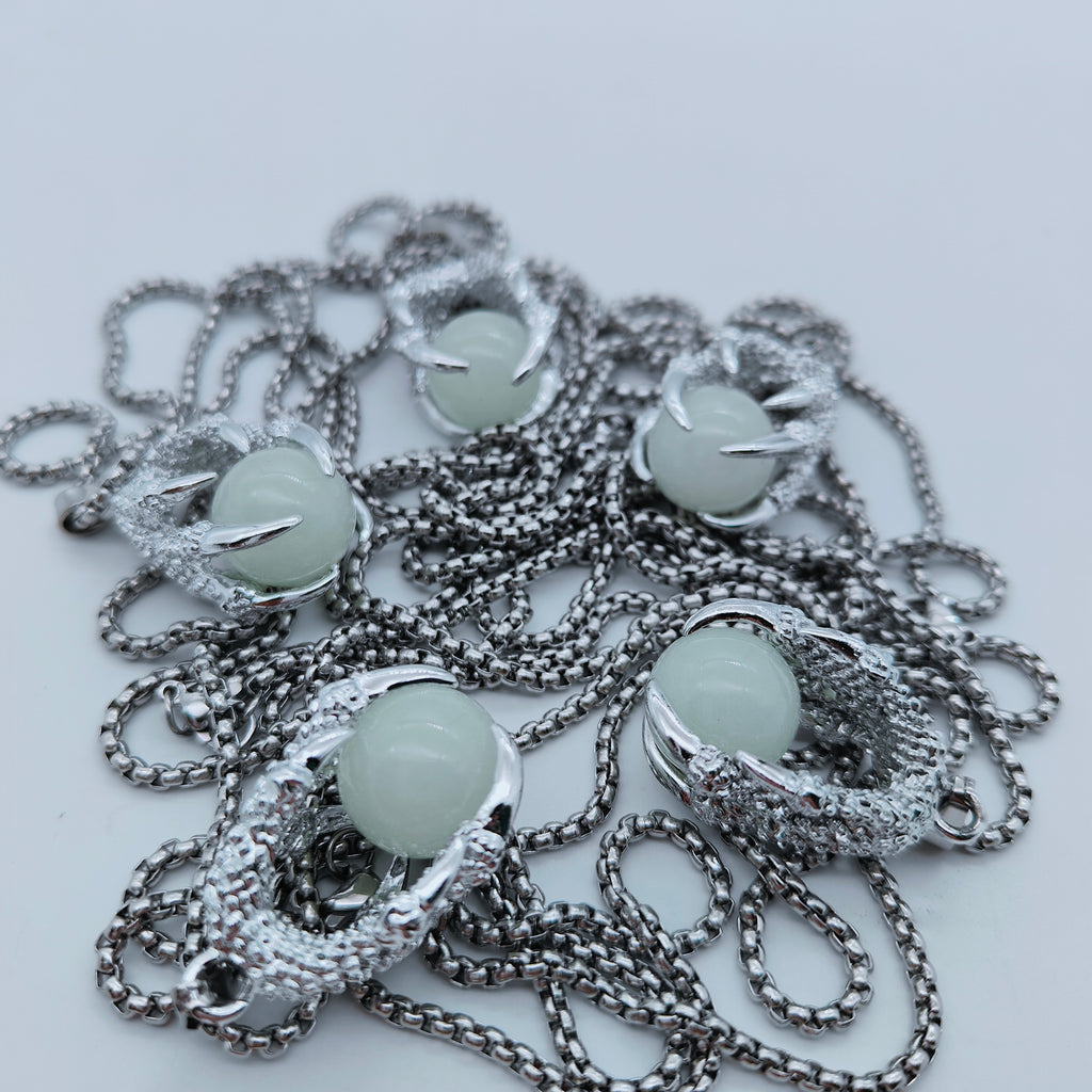 Glow in the Dark Dragon Claw Pendant and necklace
