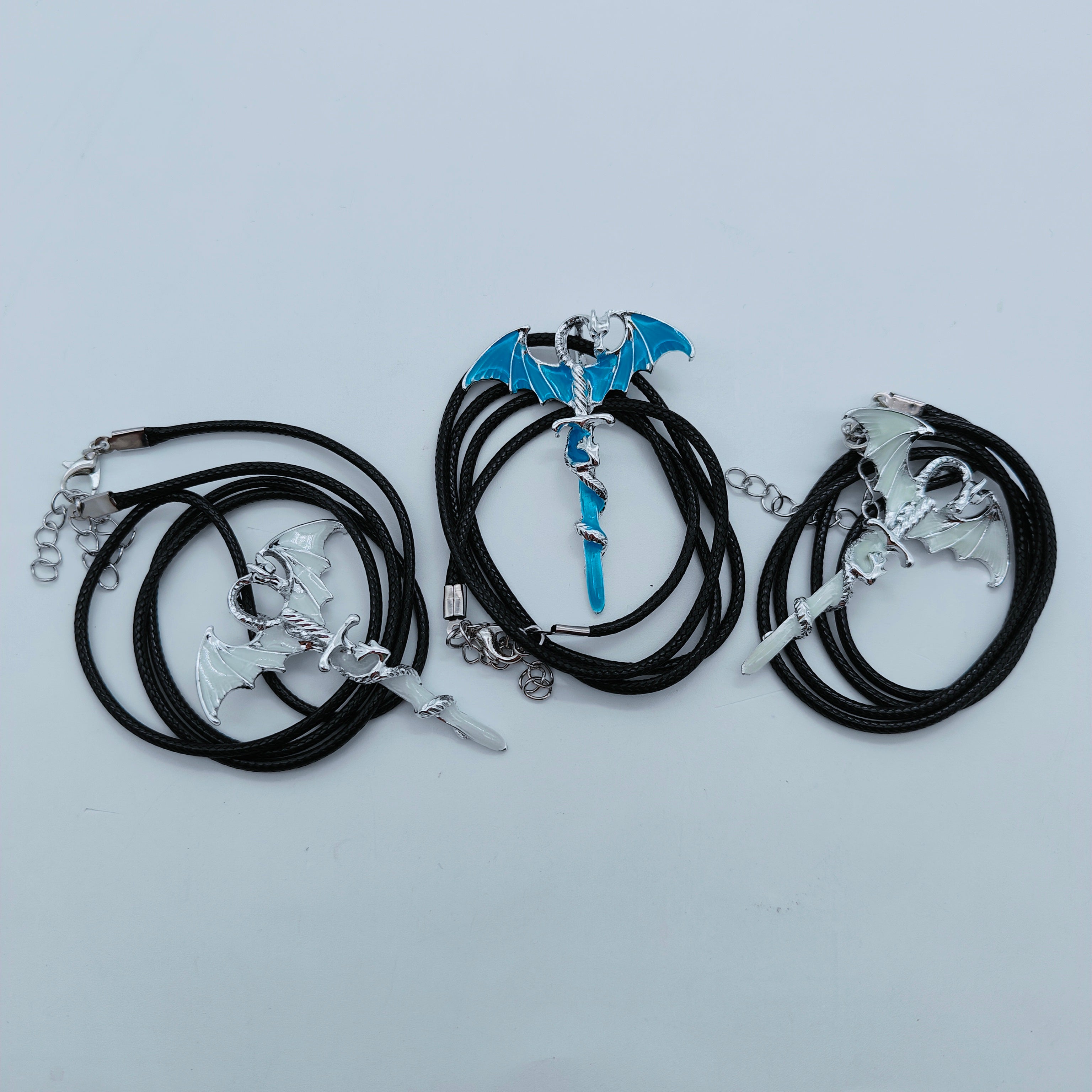 Glow in the Dark Dragon Sword Pendant and Chain