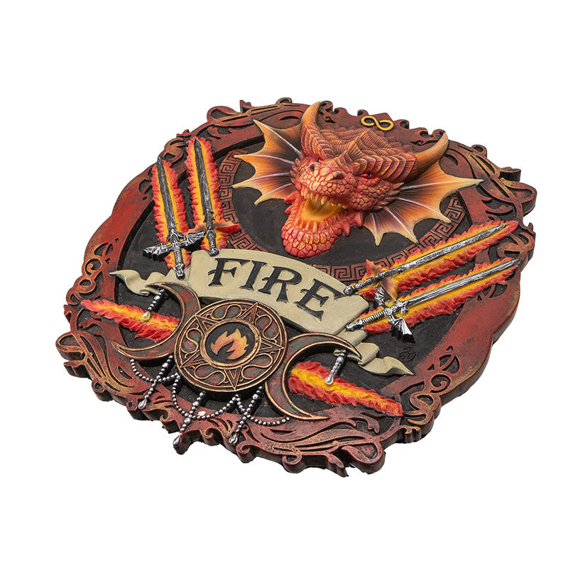 Fire Elements Wall Plaque by Anne Stokes