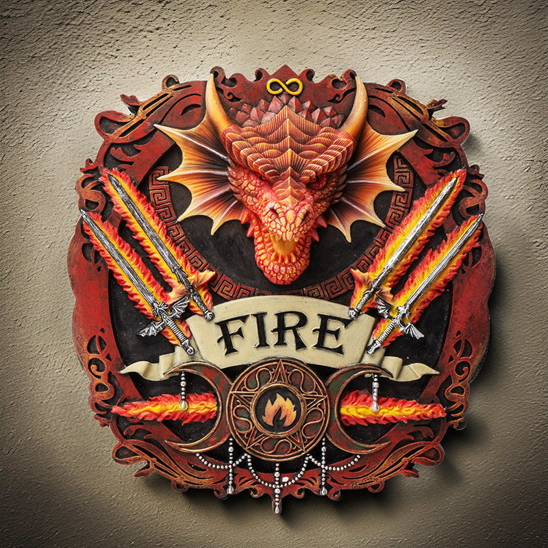 Fire Elements Wall Plaque by Anne Stokes