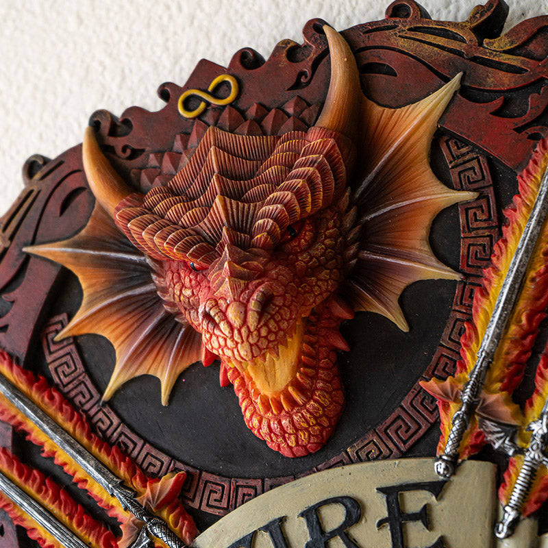 Fire Elements Wall Plaque by Anne Stokes