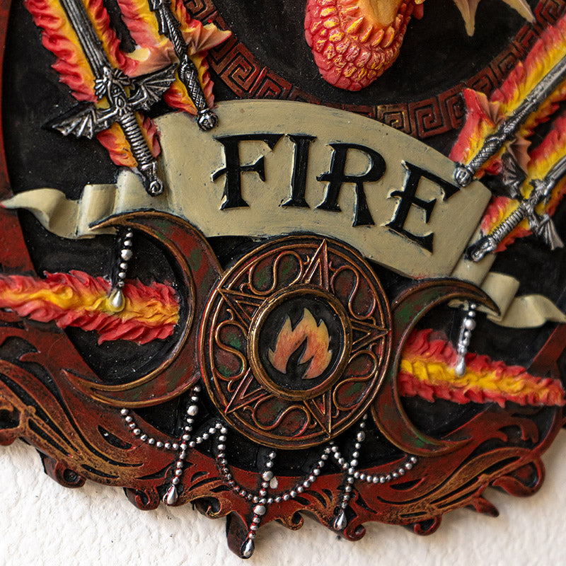 Fire Elements Wall Plaque by Anne Stokes