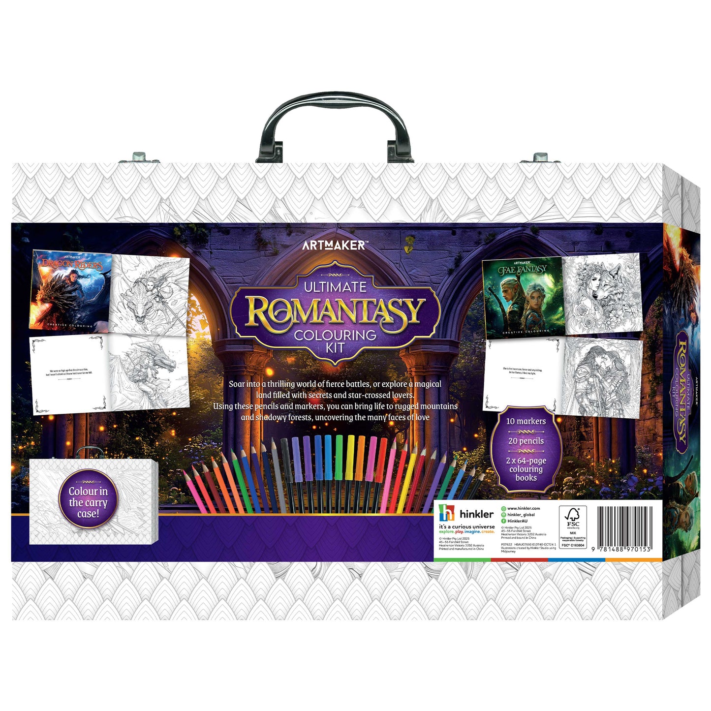 Ultimate Romantasy Colouring Kit – Carry Case with Books & Markers