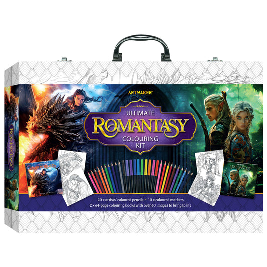 Ultimate Romantasy Colouring Kit – Carry Case with Books & Markers