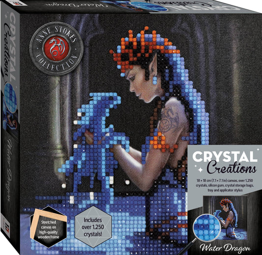 Anne Stokes Crystal Creations Canvas – Water Dragon (18cm Framed)
