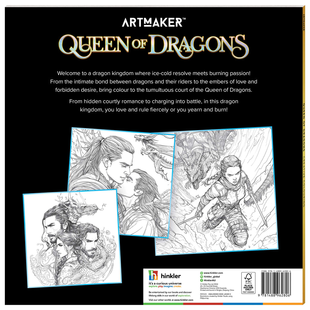 Creative Colouring Book – Queen of Dragons Fantasy Edition