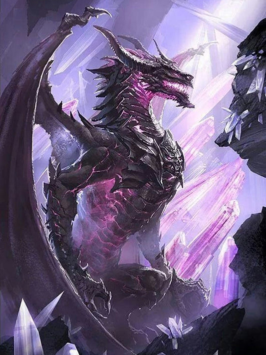 Silver Sovereign Dragon Diamond Art