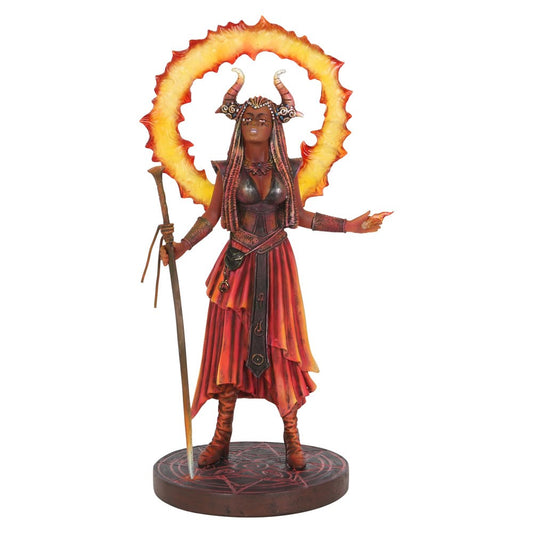 Fire Elemental Sorceress Figurine by Anne Stoke
