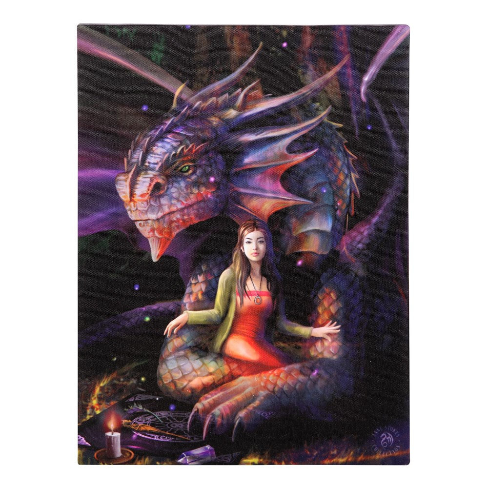 19X25CM Spirit Dragon Canvas Plaque By Anne Stokes