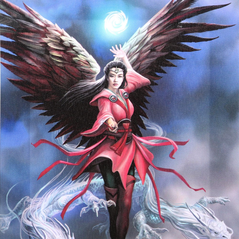19X25CM Air Element Sorceress Canvas Plaque By Anne Stokes